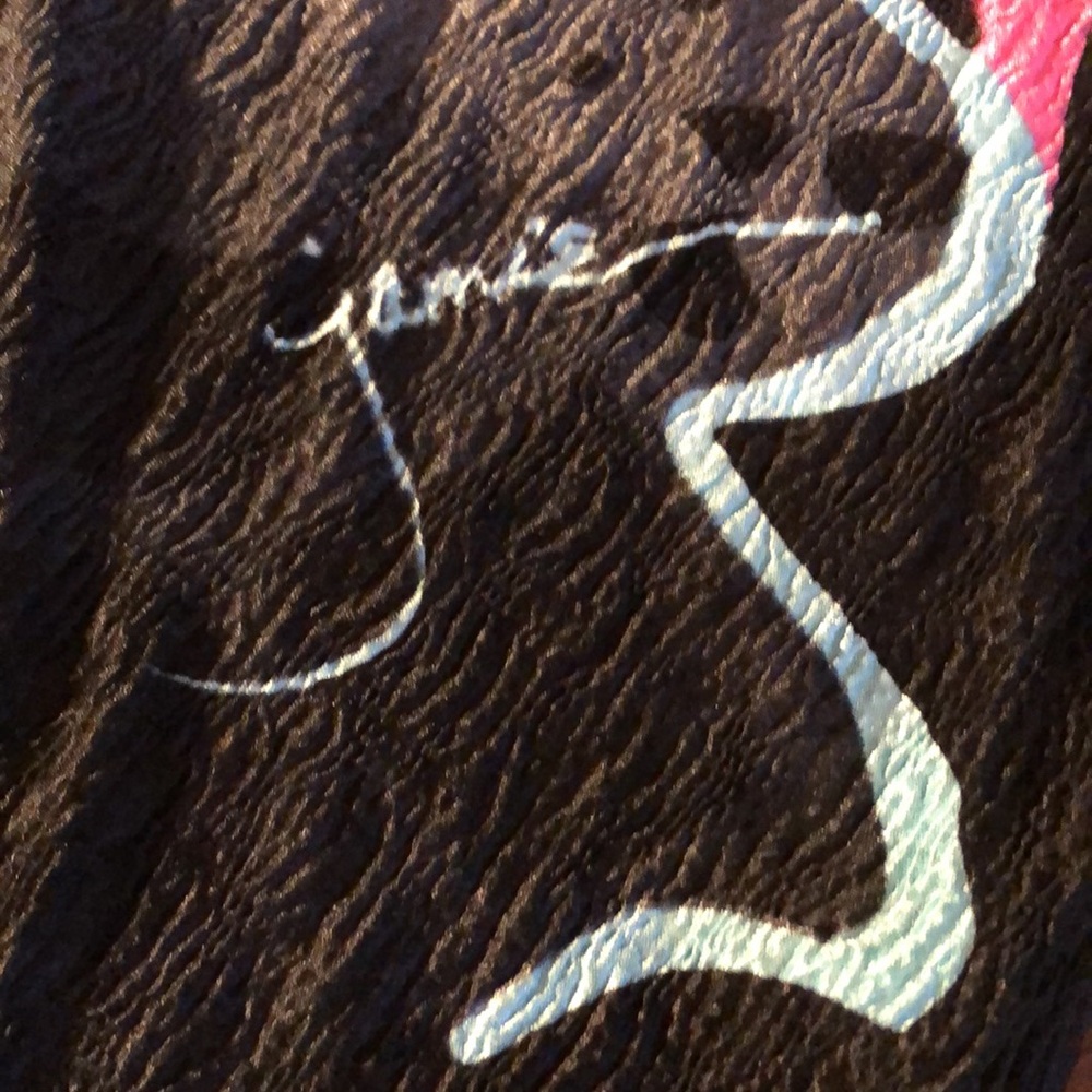 💓Jamie Sadock Abstract Coloful lightweight crinkle sleevelss logo signature top - Picture 6 of 13